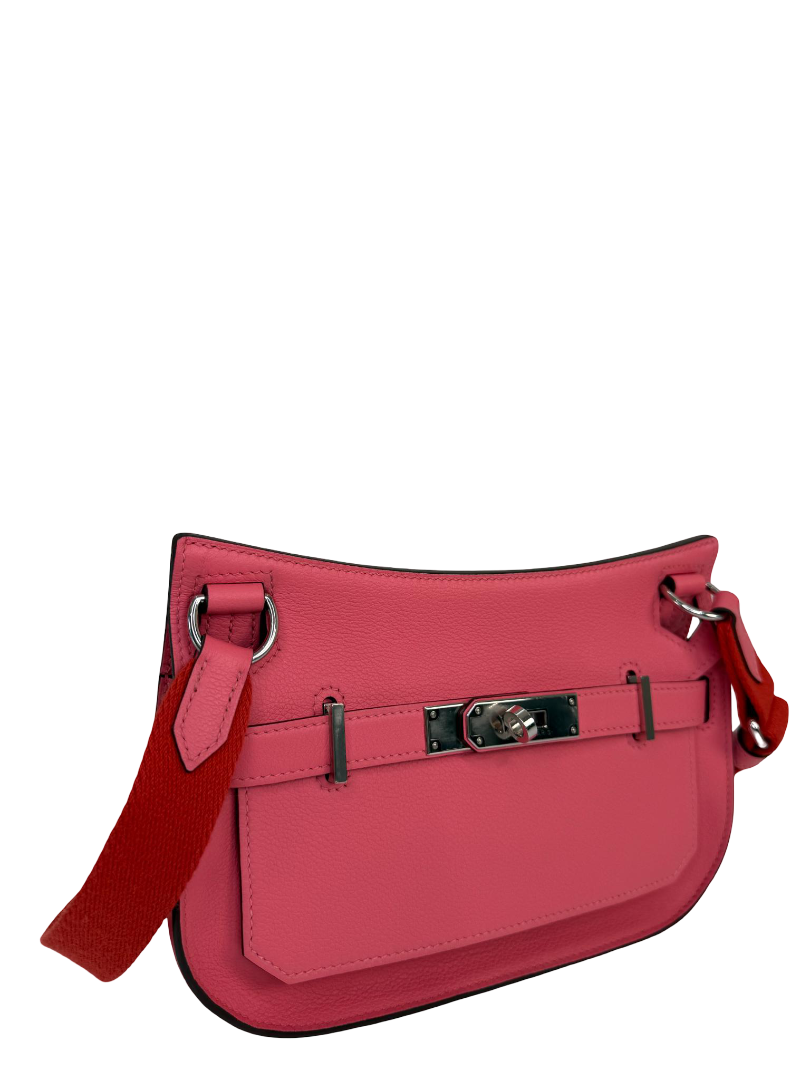 Hermès Mini Jypsière Rose Azalée Swift Palladium Hardware
