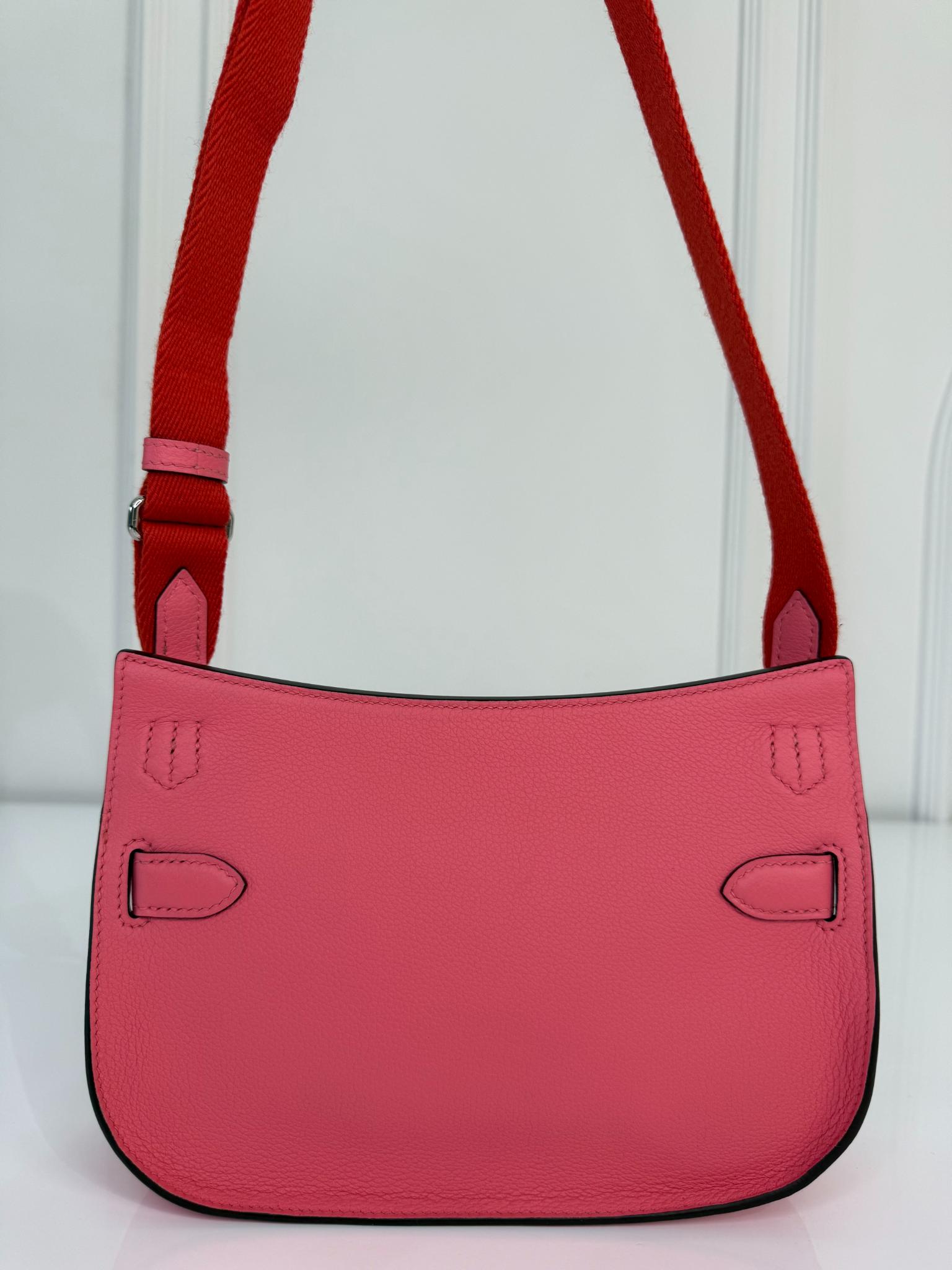 Hermès Mini Jypsière Rose Azalée Swift Palladium Hardware