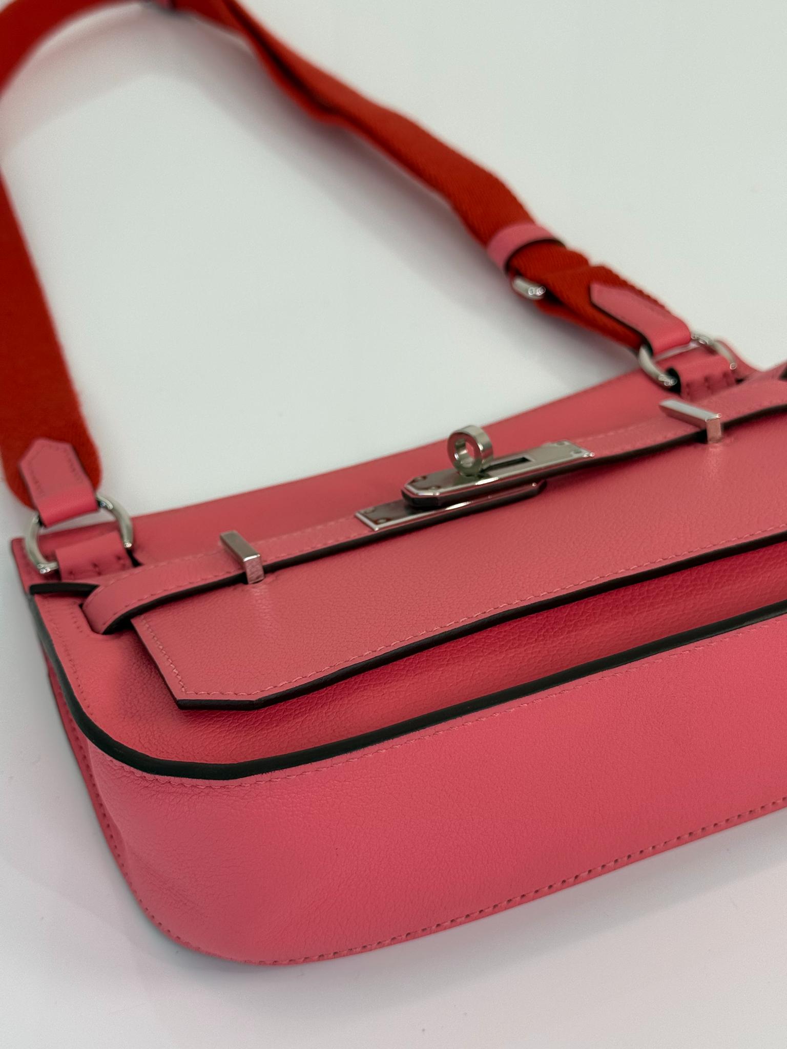 Hermès Mini Jypsière Rose Azalée Swift Palladium Hardware