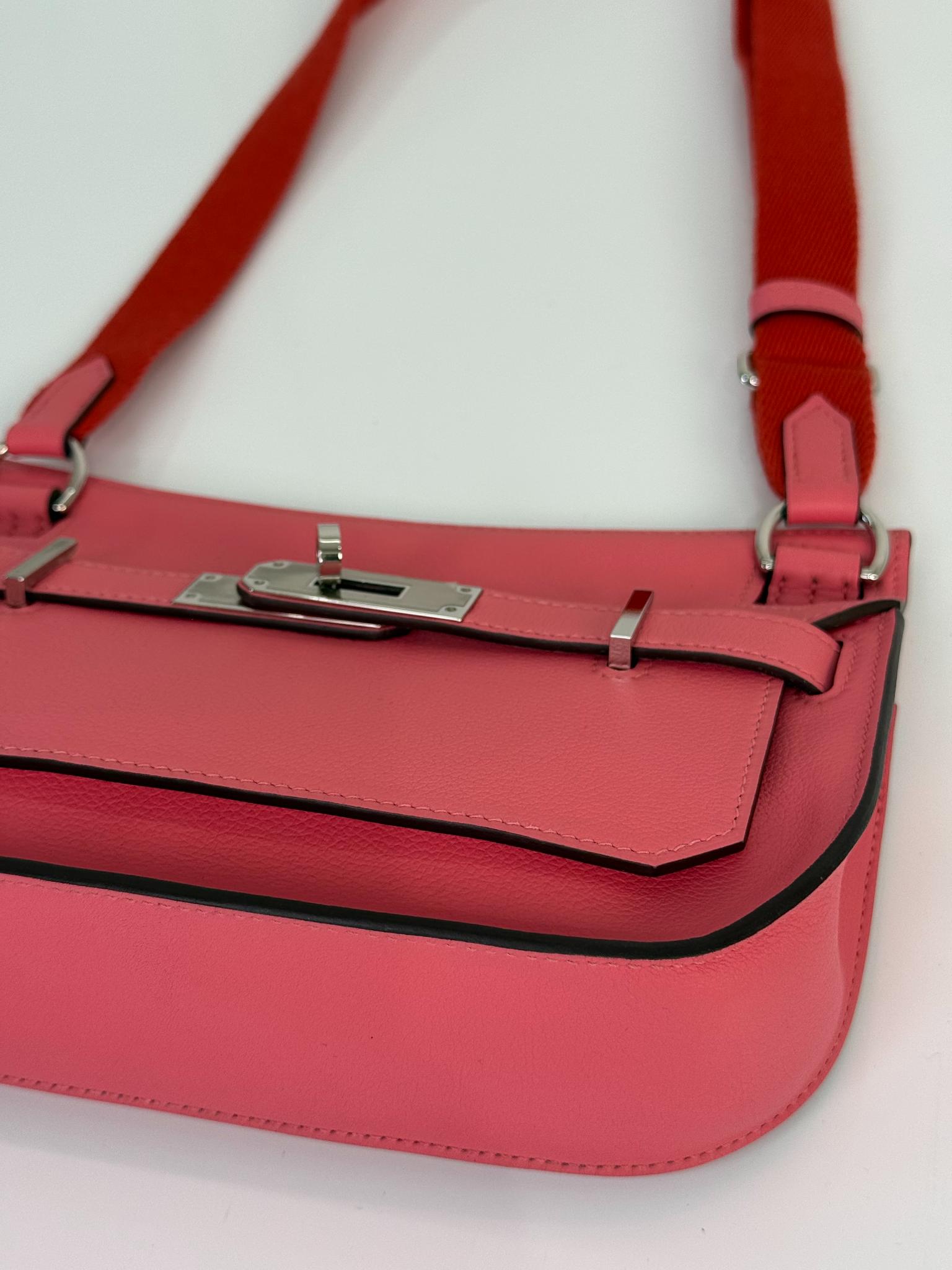 Hermès Mini Jypsière Rose Azalée Swift Palladium Hardware