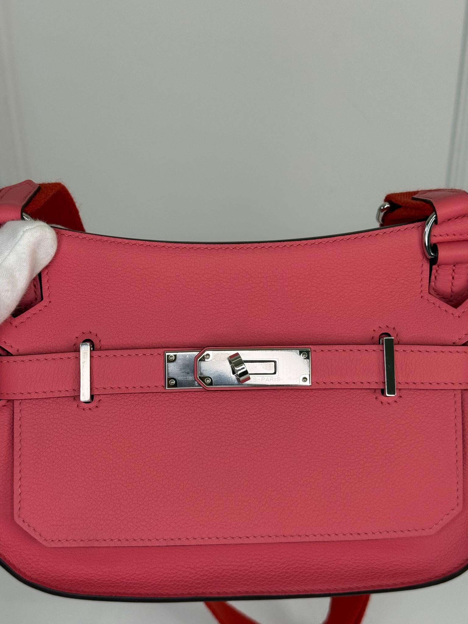 Hermès Mini Jypsière Rose Azalée Swift Palladium Hardware