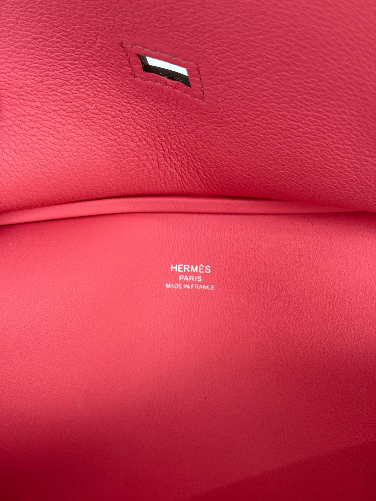 Hermès Mini Jypsière Rose Azalée Swift Palladium Hardware