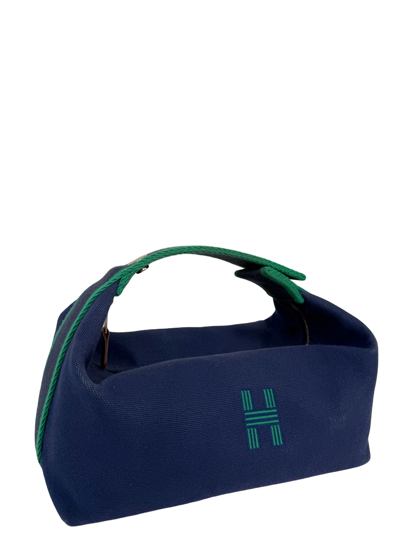 Hermès Bride-à-Brac Small Toiletry Pouch Royal Blue Canvas