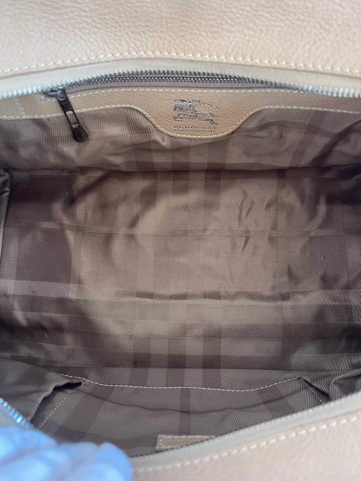 Burberry Quilted Canvas Manor Tote Bag