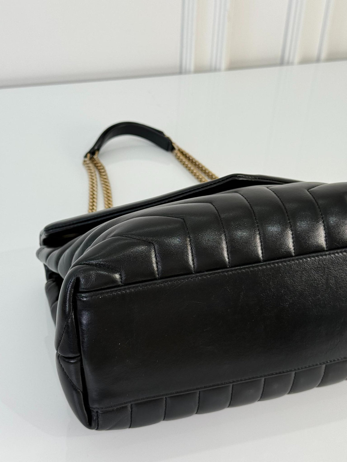 Saint Laurent LouLou Large Black Quilted Shoulder Bag