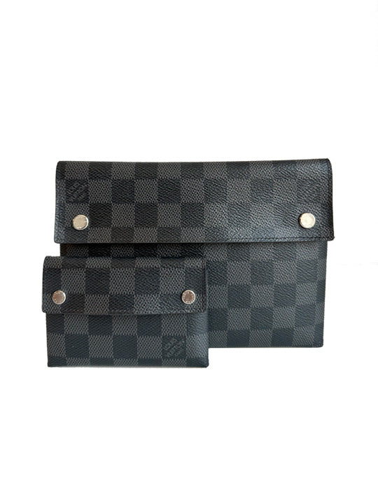 Louis Vuitton Damier Graphite Alpha Double Pouches