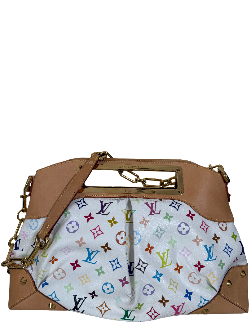 Louis Vuitton Limited Edition Judy GM White Monogram Multicolor Takashi Murakami