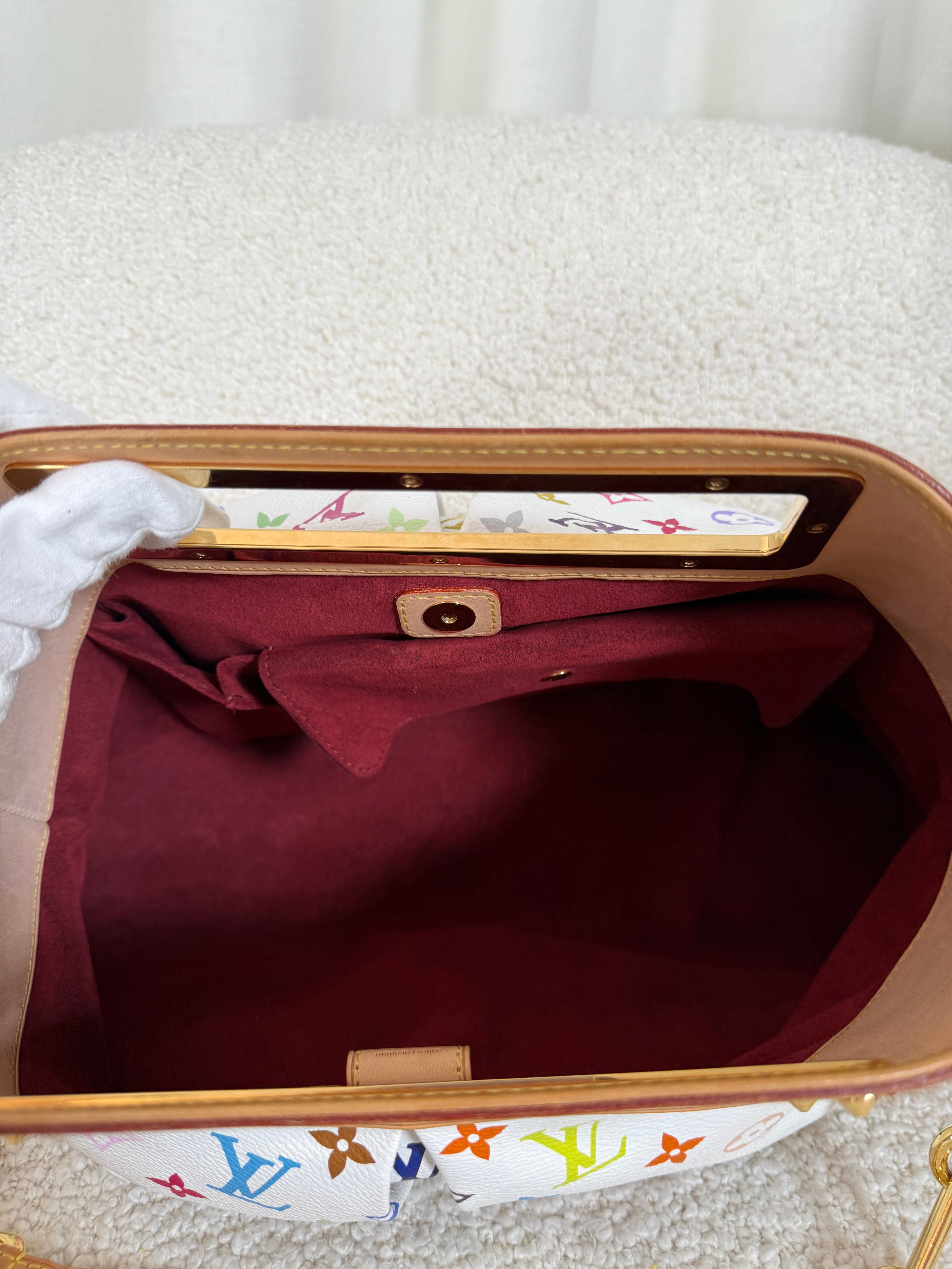 Louis Vuitton Limited Edition Judy GM White Monogram Multicolor Takashi Murakami