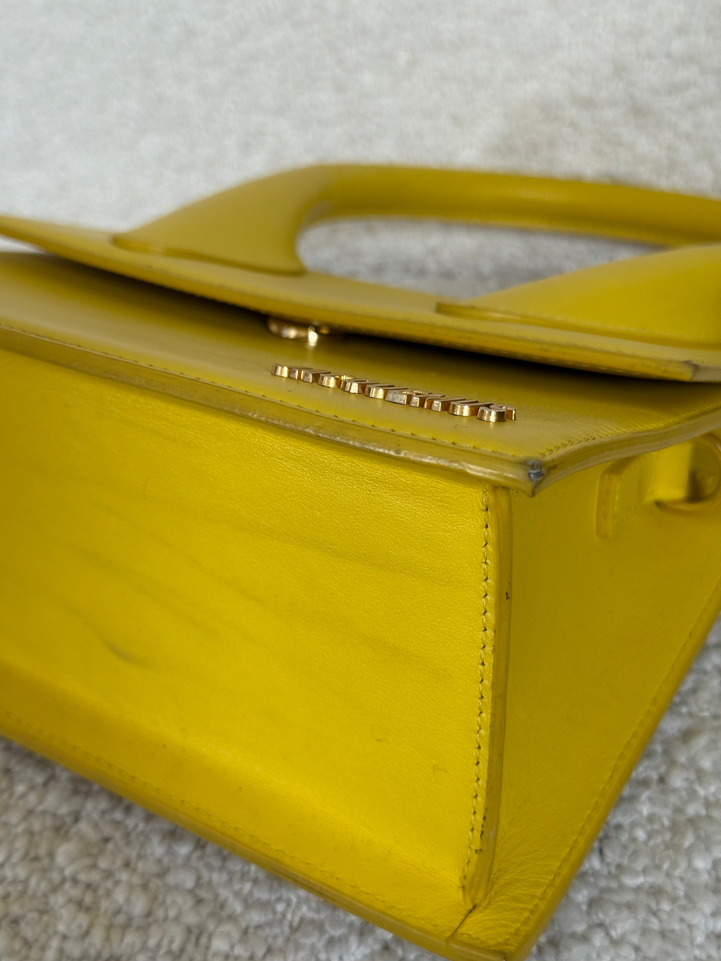 Jacquemus Le Grand Chiquito Yellow Leather Handbag