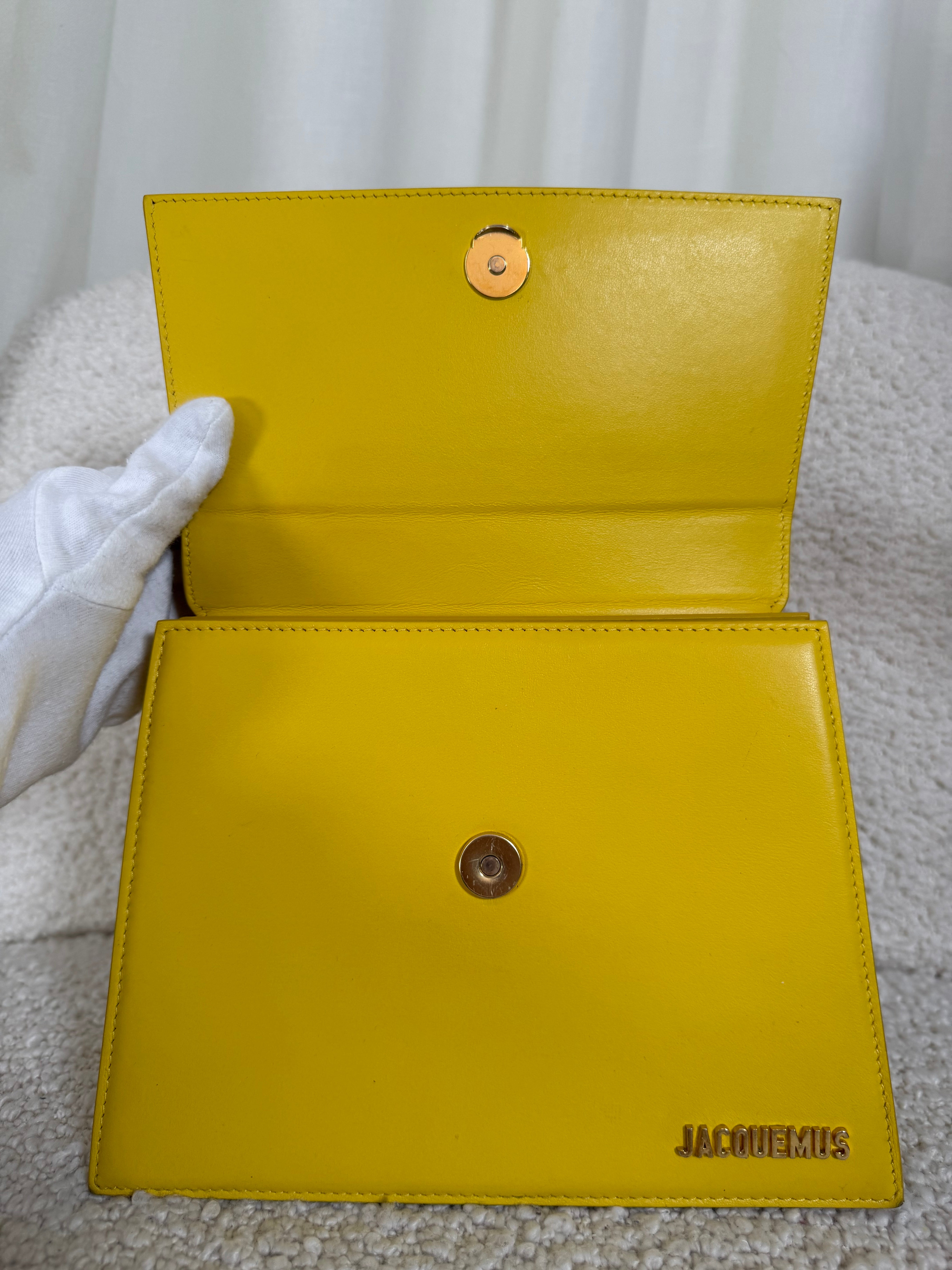 Jacquemus Le Grand Chiquito Yellow Leather Handbag