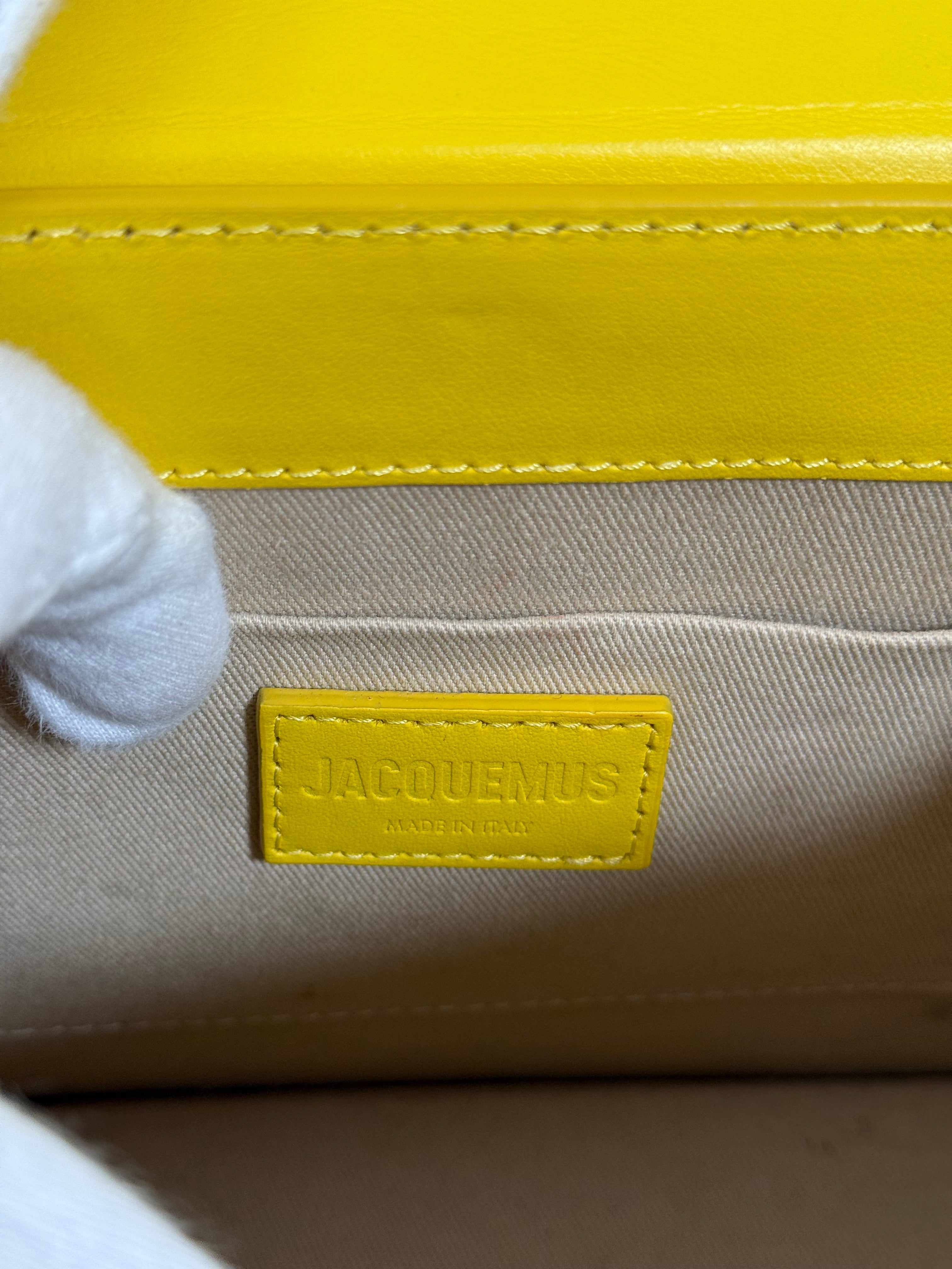 Jacquemus Le Grand Chiquito Yellow Leather Handbag