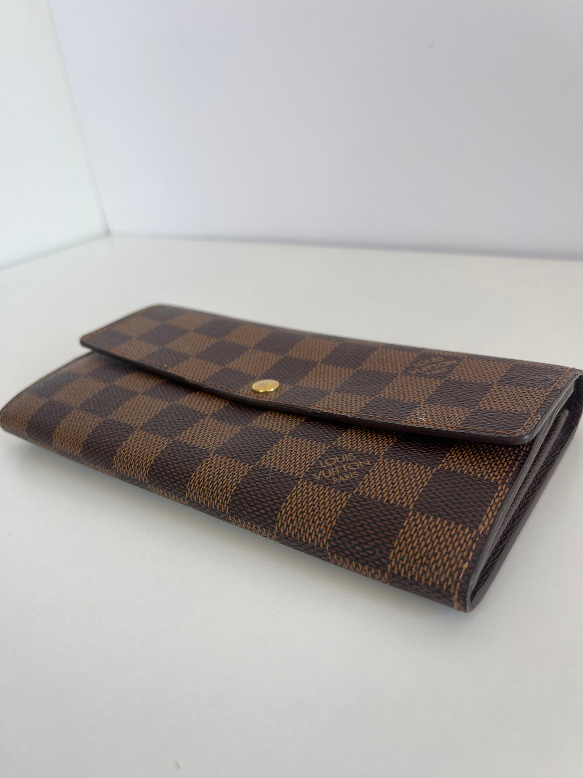 Louis Vuitton  Damier Ebene Sarah Wallet