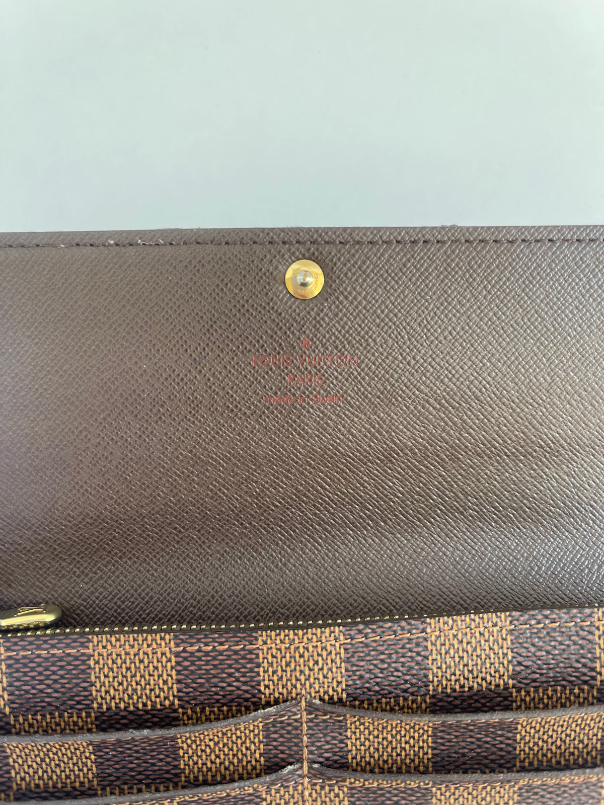 Louis Vuitton  Damier Ebene Sarah Wallet