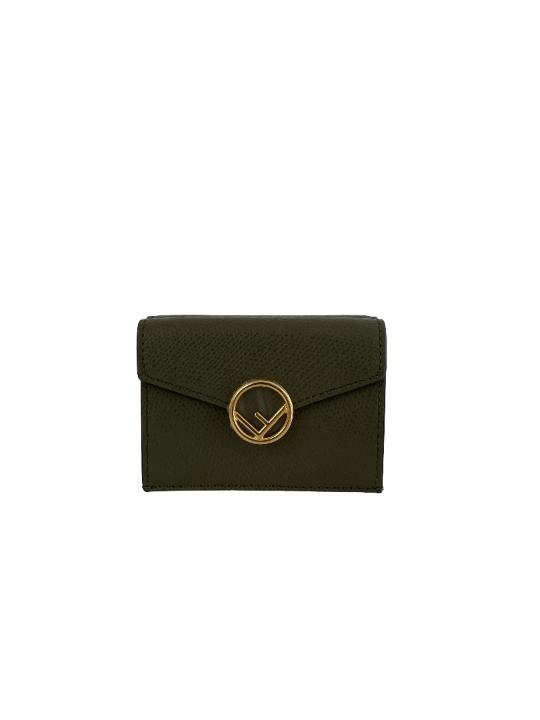 Fendi Vitello F is Fendi Micro Tri-Fold Envelope Wallet Asparago