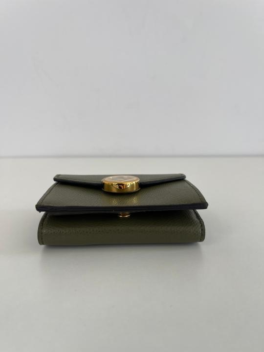 Fendi Vitello F is Fendi Micro Tri-Fold Envelope Wallet Asparago