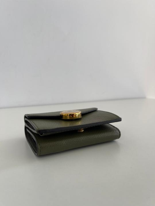 Fendi Vitello F is Fendi Micro Tri-Fold Envelope Wallet Asparago