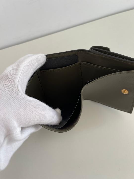 Fendi Vitello F is Fendi Micro Tri-Fold Envelope Wallet Asparago