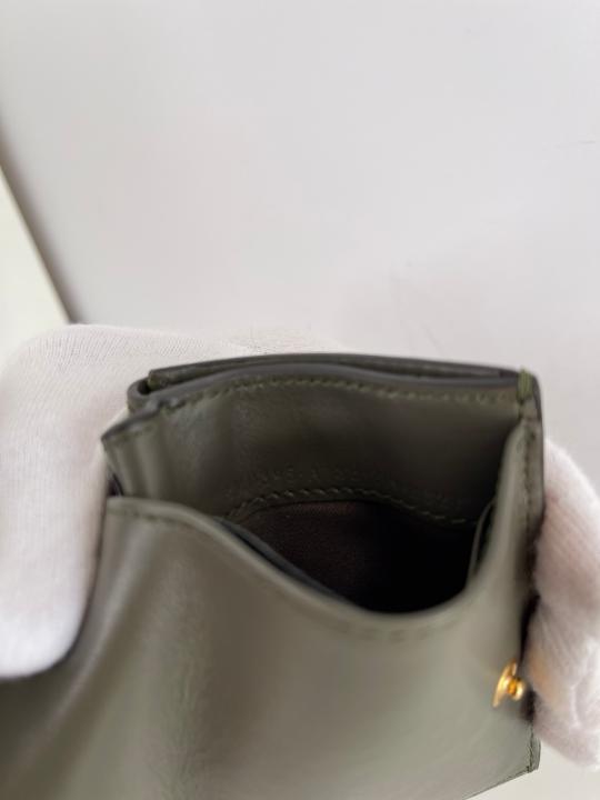 Fendi Vitello F is Fendi Micro Tri-Fold Envelope Wallet Asparago