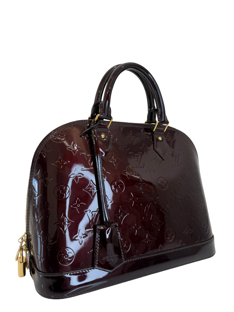 Louis Vuitton Alma PM Amarante Monogram Vernis Leather