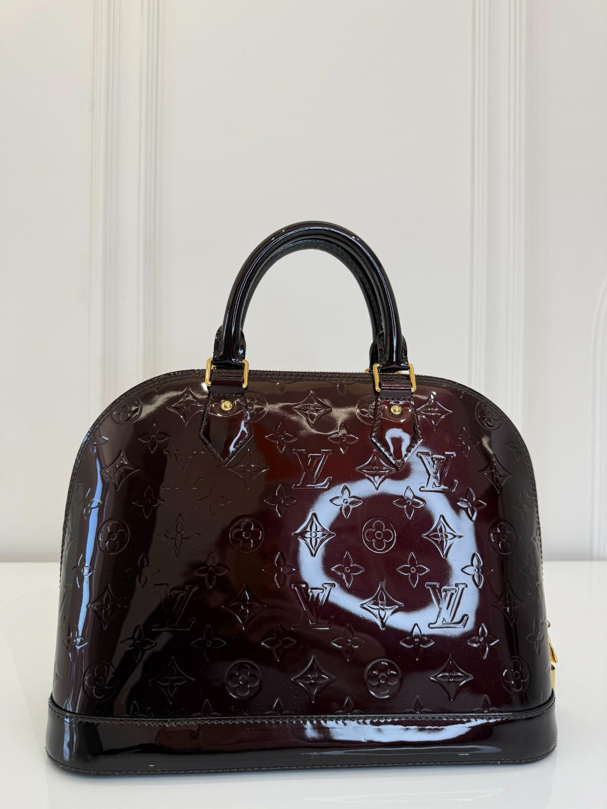 Louis Vuitton Alma PM Amarante Monogram Vernis Leather