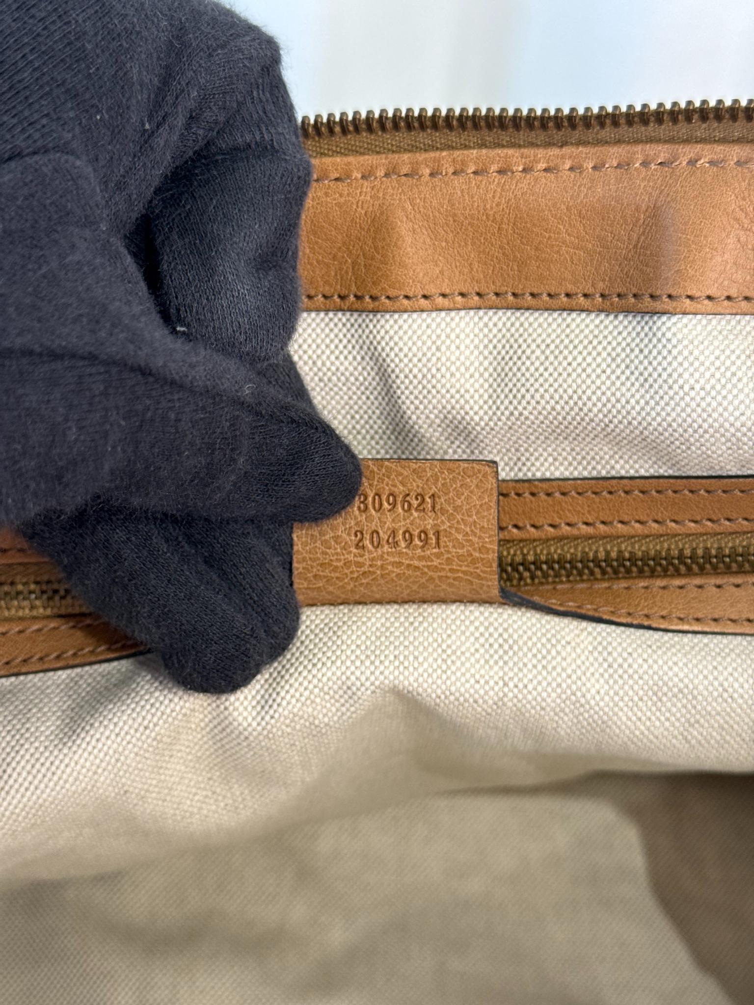 Gucci Beige GG Canvas Vintage Web Rania Top Handle Bag