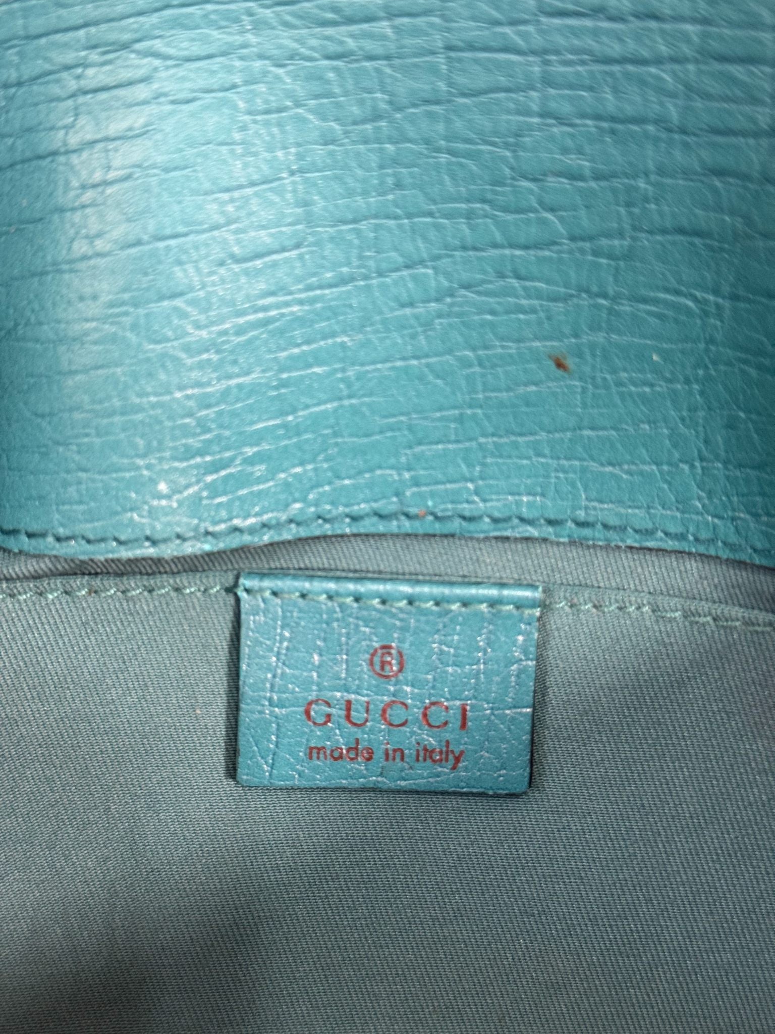 Gucci Horsebit Tom Ford Beige/Blue Canvas/Leather Pochette