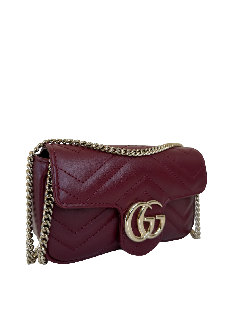 Gucci GG Marmont Rosso Ancora Leather Mini Shoulder Bag