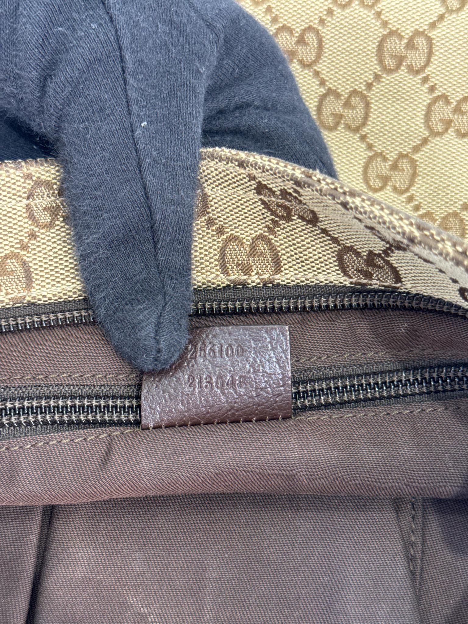 Gucci Beige/Ebony GG Canvas Web Messenger Bag