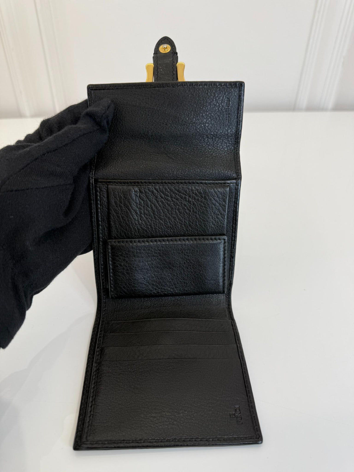 Fendi Vintage Black Leather Wallet