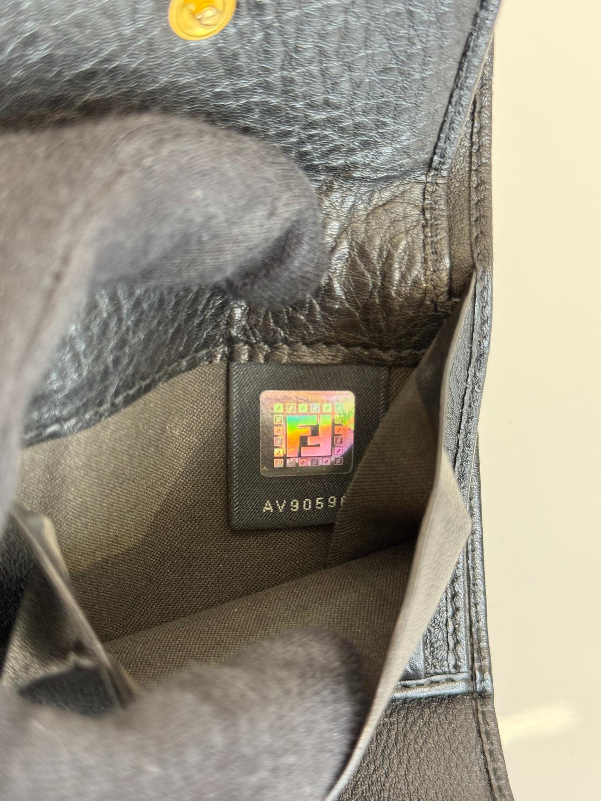Fendi Vintage Black Leather Wallet