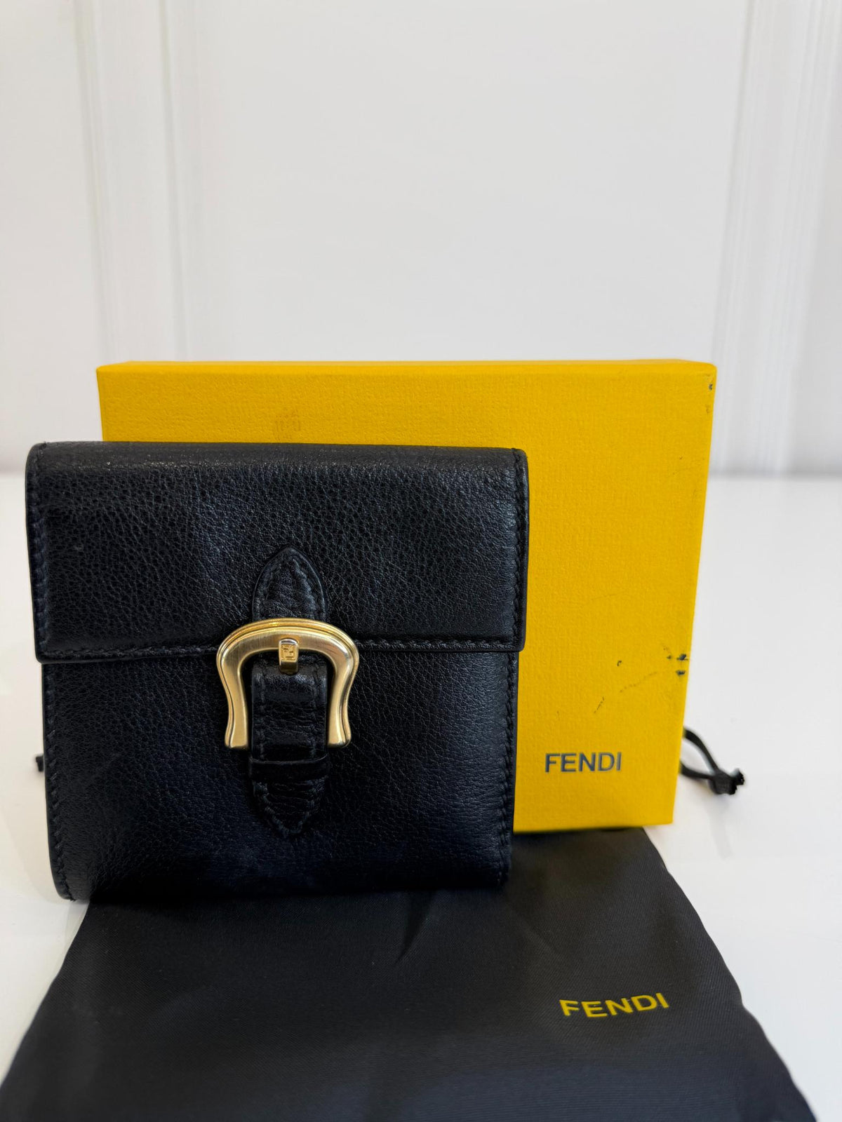 Fendi Vintage Black Leather Wallet