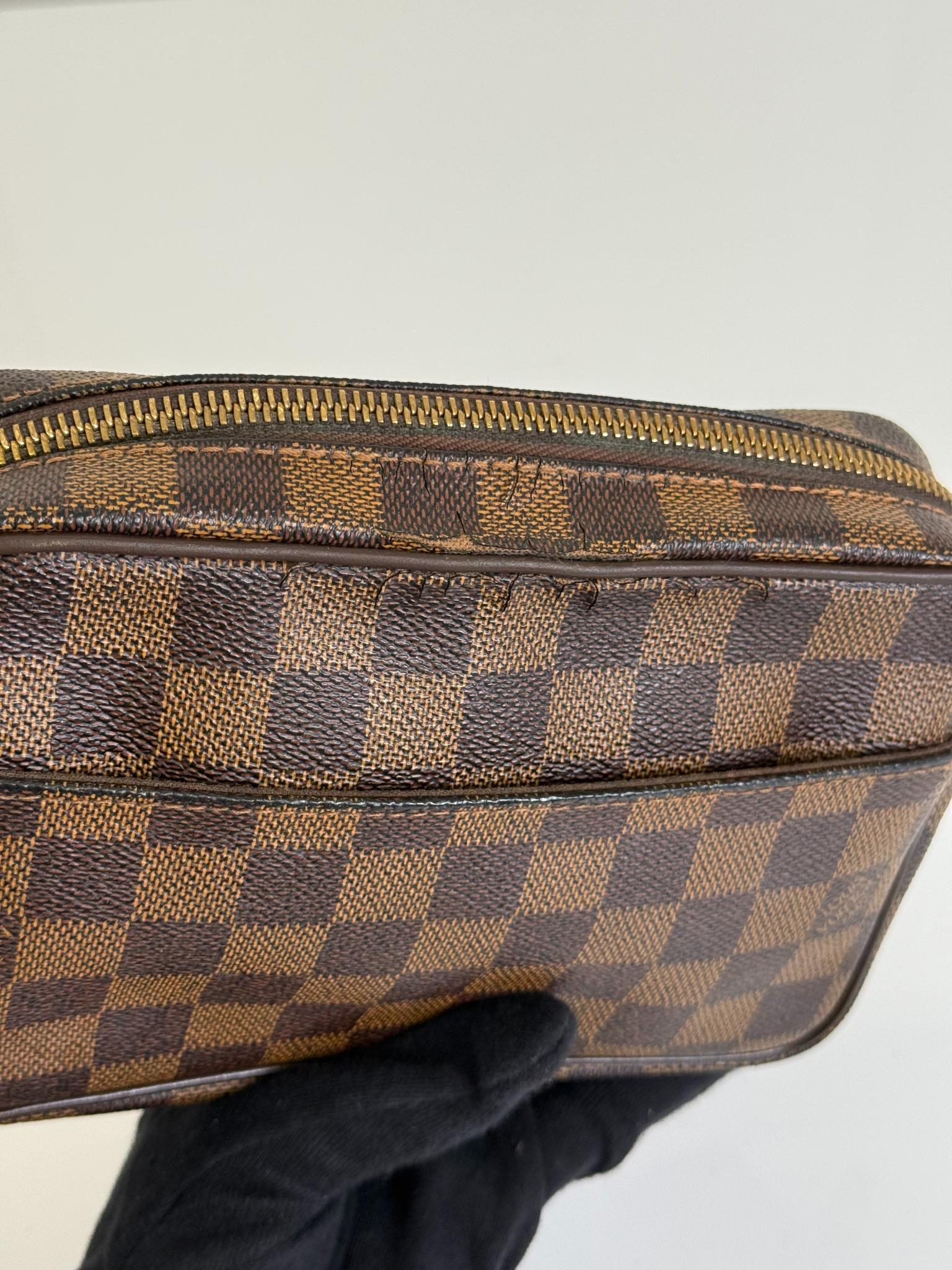 Louis Vuitton Macau Pochette Damier Ebene Canvas