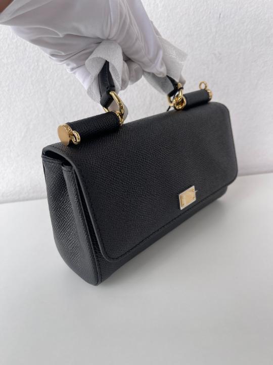 Dolce & Gabbana Black Mini Sicily Crossbody Bag