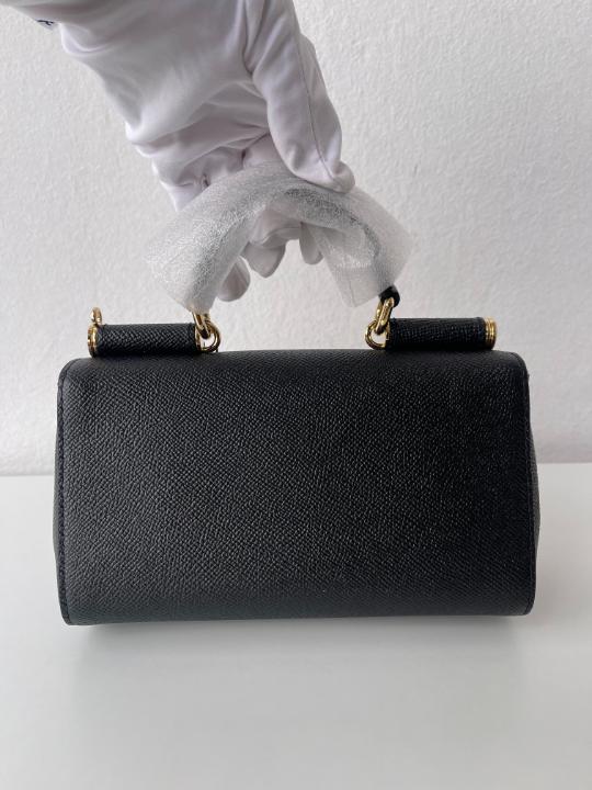 Dolce & Gabbana Black Mini Sicily Crossbody Bag
