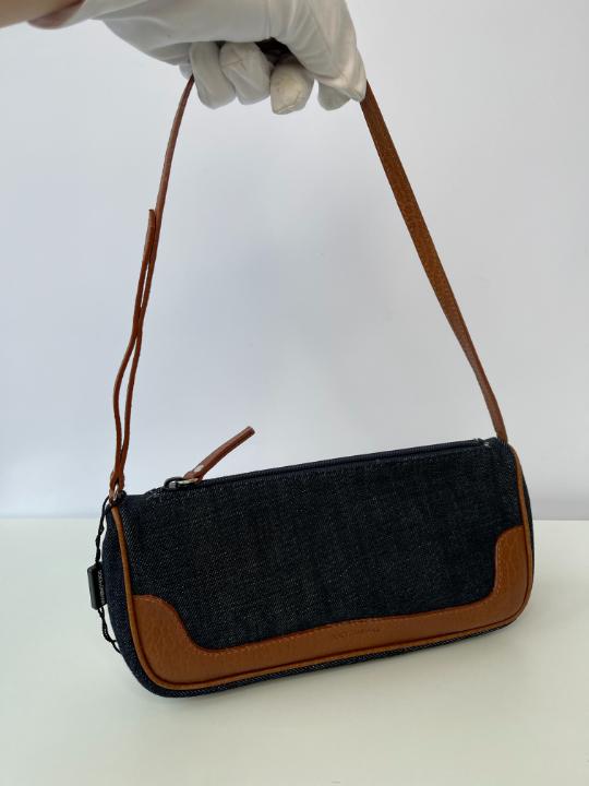 Dolce Gabbana Blue Denim Pochette