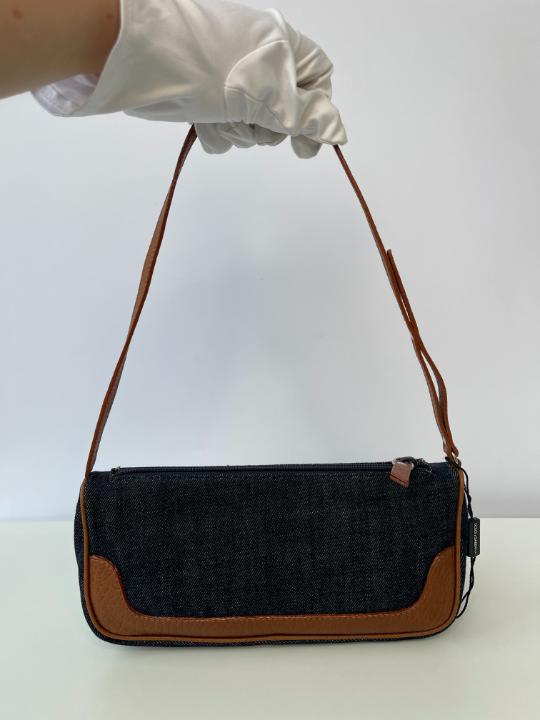 Dolce Gabbana Blue Denim Pochette