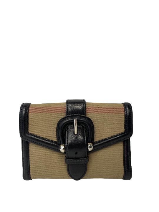 Burberry Beige/Black Nova Check Canvas and Leather Wallet
