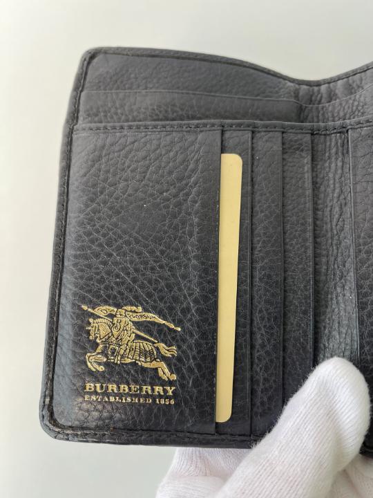 Burberry Beige/Black Nova Check Canvas and Leather Wallet
