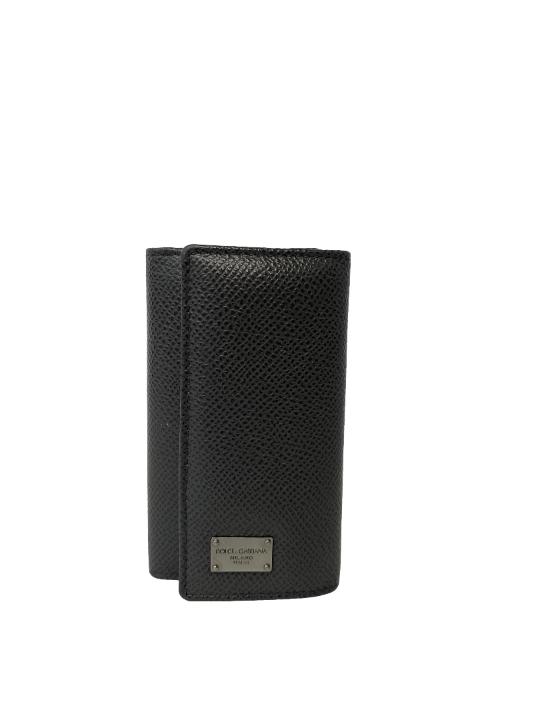 Dolce & Gabbana Grey Leather Key Case Wallet
