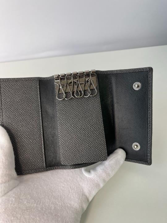 Dolce & Gabbana Grey Leather Key Case Wallet
