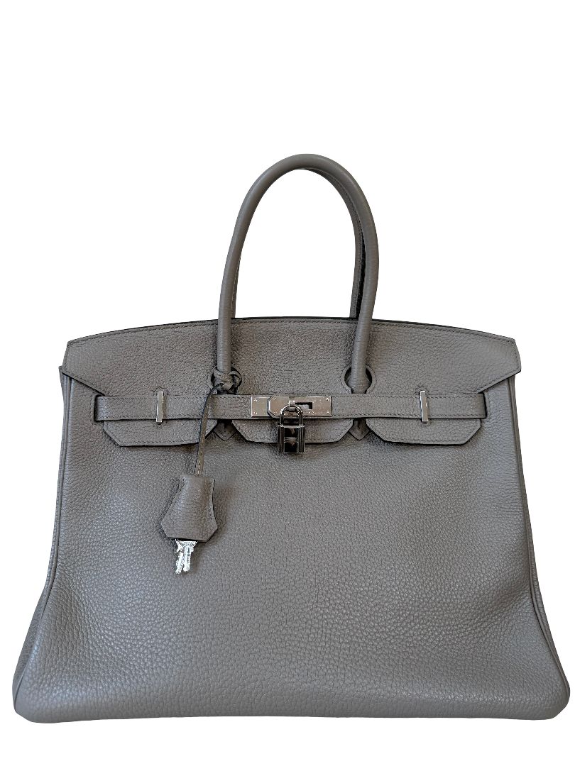 Hermès Birkin 35 Gris Mouette Togo Leather Palladium Hardware
