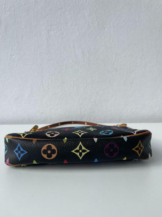 Louis Vuitton Black Multicolor Monogram Pochette Accessoires