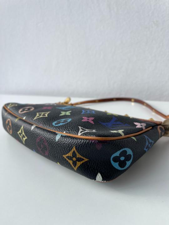 Louis Vuitton Black Multicolor Monogram Pochette Accessoires
