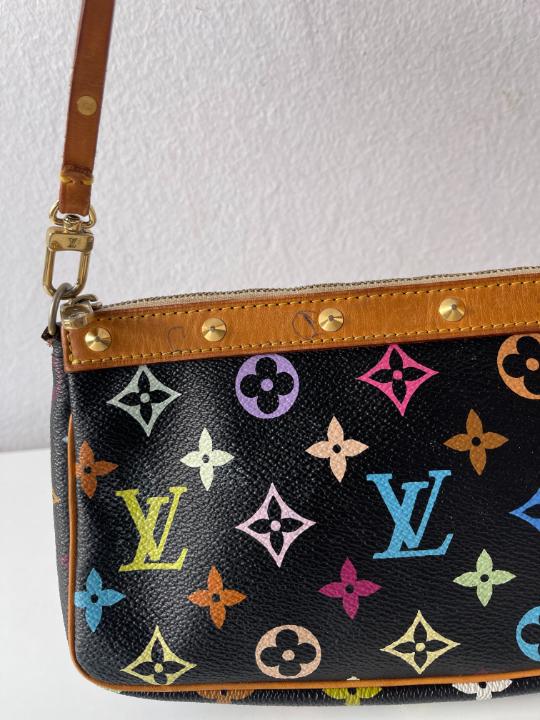 Louis Vuitton Black Multicolor Monogram Pochette Accessoires