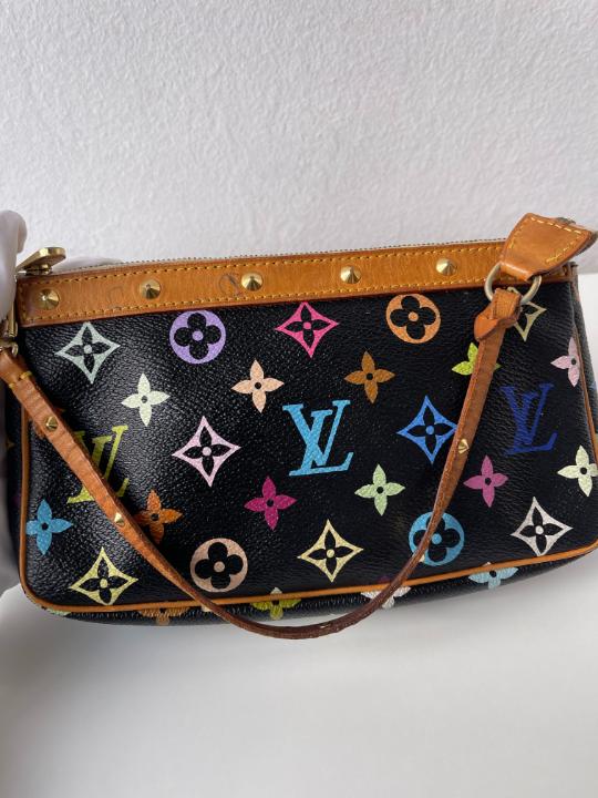 Louis Vuitton Black Multicolor Monogram Pochette Accessoires