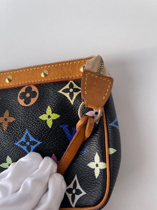 Louis Vuitton Black Multicolor Monogram Pochette Accessoires