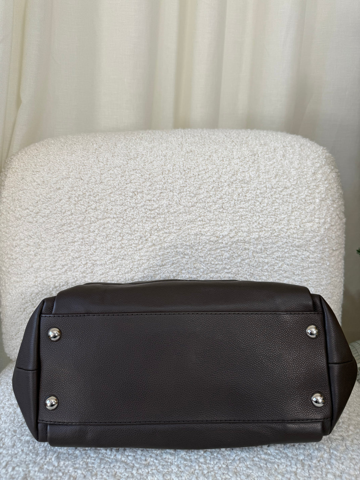 Chanel CC Brown Caviar Leather Tote Bag