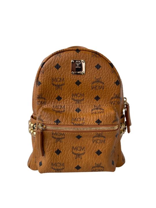 MCM Stark Mini Monogram Coated Canvas Backpack