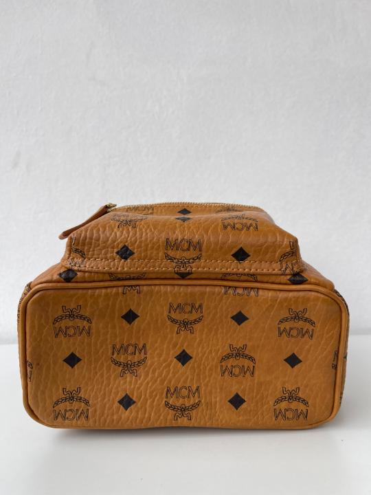 MCM Stark Mini Monogram Coated Canvas Backpack