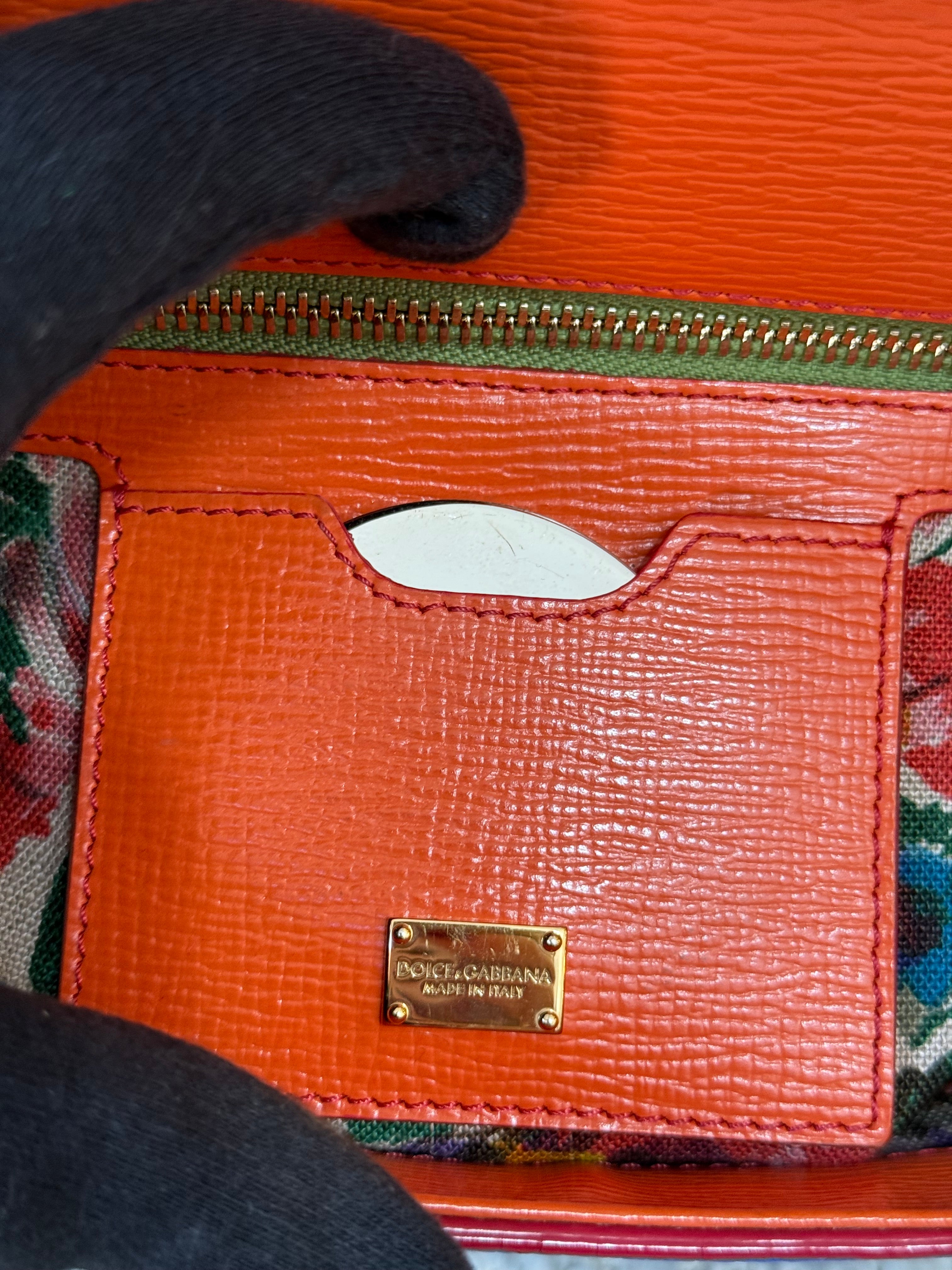 Dolce Gabbana Medium Miss Sicily Leopard Calf Hair Blue Leather Top Handle